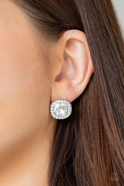 Paparazzi BLING-tastic! - White Post Earrings