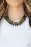 Paparazzi When The Hunter Becomes The Hunted - Brass Necklace