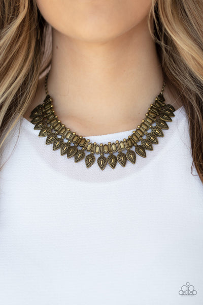 Paparazzi When The Hunter Becomes The Hunted - Brass Necklace