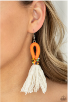 Paparazzi The Dustup - Orange Earrings