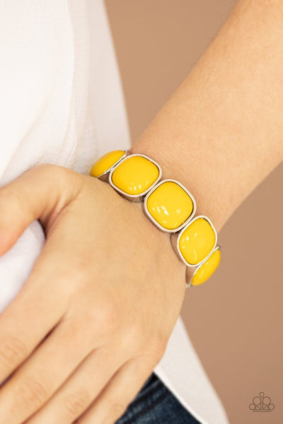 Paparazzi Vivacious Volume - Yellow Bracelet